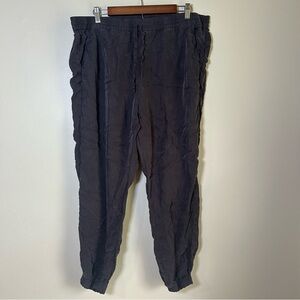 JOHNNY WAS Women's XL Elastic Waist Jogger Pants Black‎ Drawstring